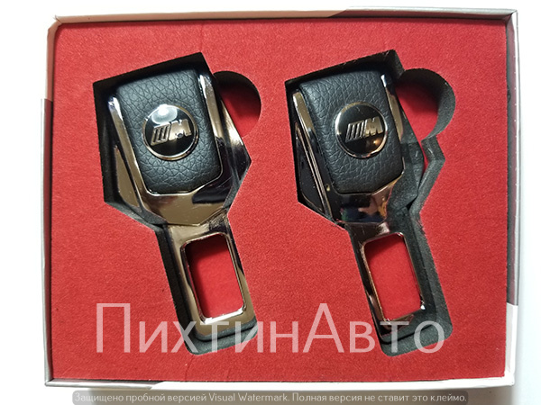 10635 IDV Заглушка ремня безопасности металл+кожа (01) ///10635