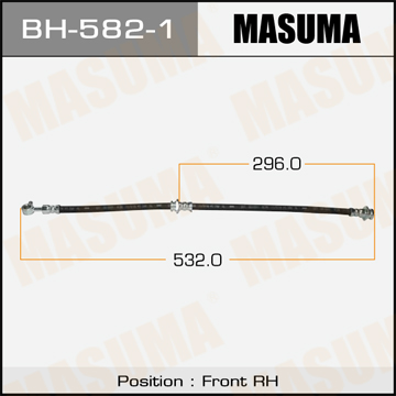 BH5821 MASUMA Шланг тормозной NISSAN TEANA J32 08-13 передн.прав.