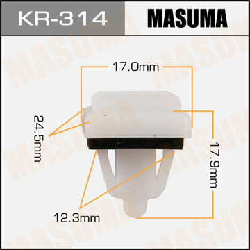 KR314 MASUMA Клипса автомобильная (автокрепеж) MASUMA 314-KR [уп.50]