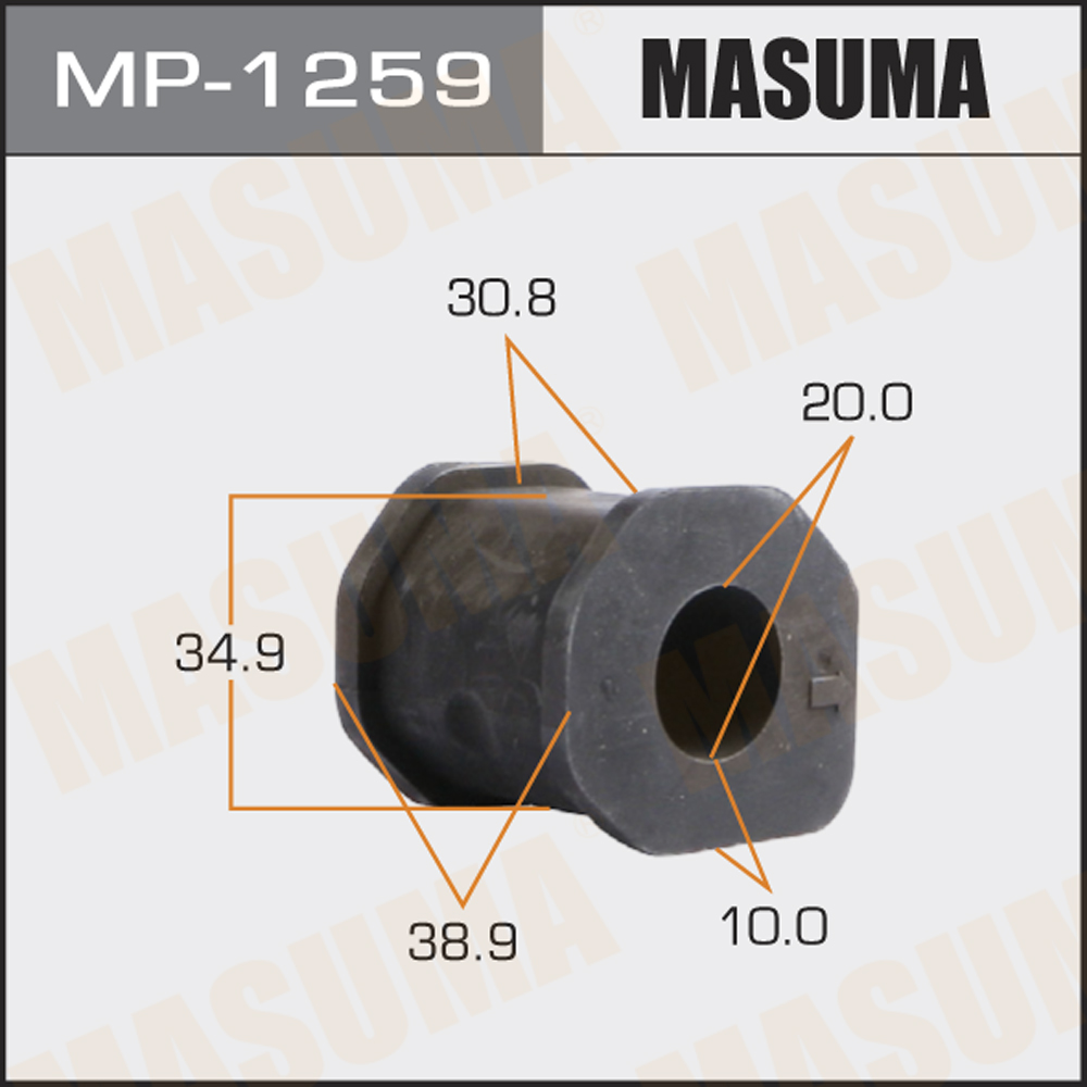 MP1259 MASUMA Втулка стабилизатора переднего боковая PAJERO SPORT 1998.08-2009.03 MASUMA