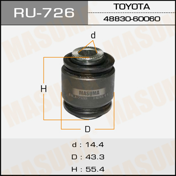 RU726 MASUMA Сайлентблок Masuma LAND CRUISER PRADO KDJ15L, GRJ15L rear stabilizer