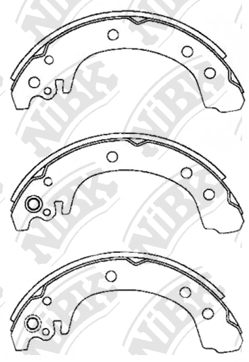FN0627 NIBK Тормозные колодки барабанные TOYOTA COROLLA -06