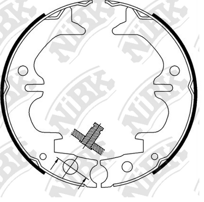 FN0633 NIBK Колодки стояночного тормоза 168*40 мм TOYOTA FN0633 NIBK