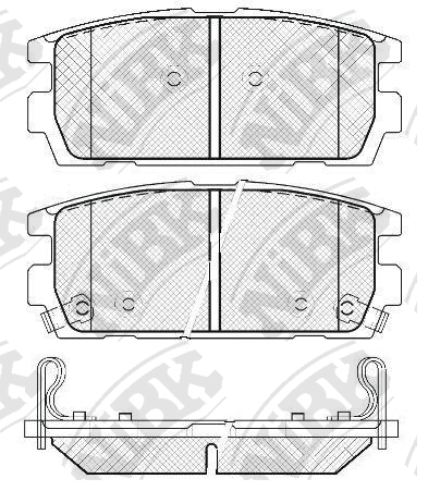 PN0098 NIBK КОМПЛЕКТ ТОРМОЗНЫХ КОЛОДОК, ДИСКОВЫЙ ТОРМОЗ