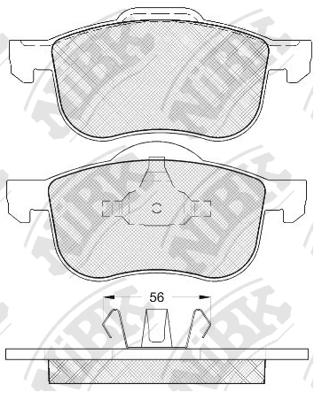 PN0137 NIBK Колодки тормозные VOLVO S60/S70/XC70 00- перед.