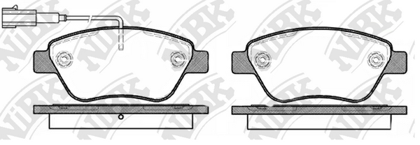 PN0211W NIBK Колодки тормозные FIAT DOBLO/PANDA/PUNTO 01- перед.