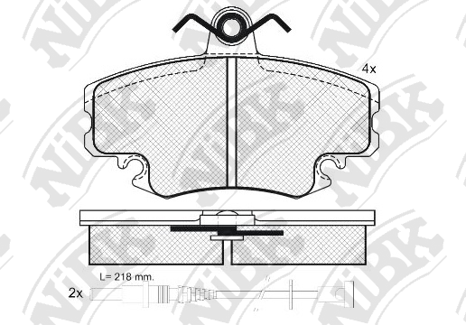 PN0284W NIBK Колодки тормозные RENAULT LOGAN/CLIO/MEGANE/SCENNIC 90- перед.с датчиком