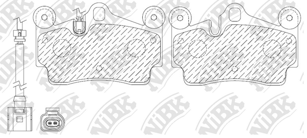 PN0347W NIBK Колодки тормозные VAG TOUAREG/CAYENNE/Q7 02- задн.