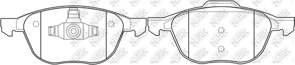 PN0365 NIBK Колодки тормозные FORD/DA FOCUS 2/3 03- перед.