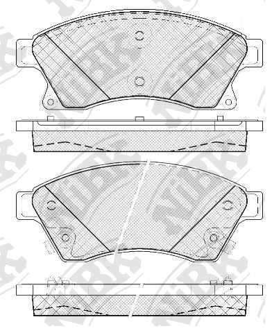PN0391 NIBK Колодки тормозные CHEVROLET CRUZE 09- перед.