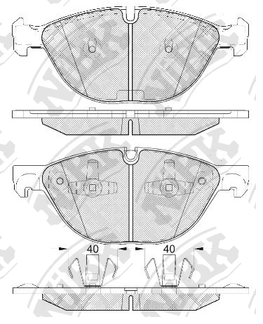 PN0493 NIBK Колодки тормозные дисковые