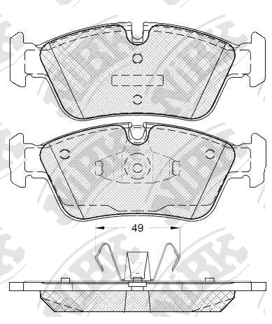 PN0510 NIBK Колодки тормозные дисковые