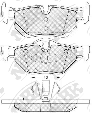 PN0511 NIBK Колодки тормозные BMW 1(E81)/3(E90)/X1(E84) 03- задн.