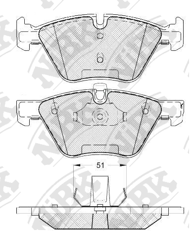 PN0513 NIBK Колодки тормозные дисковые