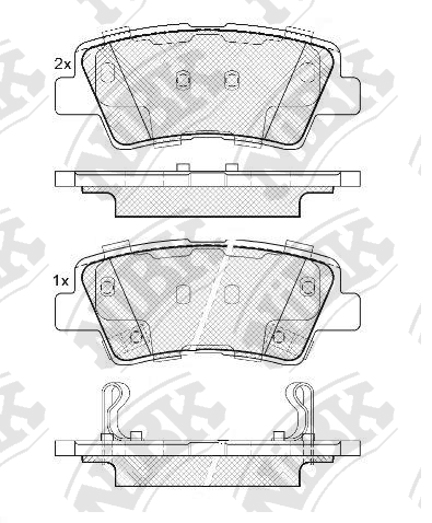 PN0538 NIBK Колодки тормозные HYUN/KIA SOLARIS/RIO 10- 1.4-1.6 задн.