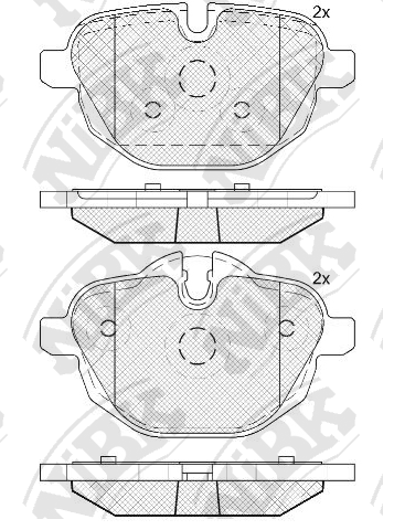 PN0546 NIBK Колодки тормозные BMW 5(F10)/X3(F25) 10- задн.