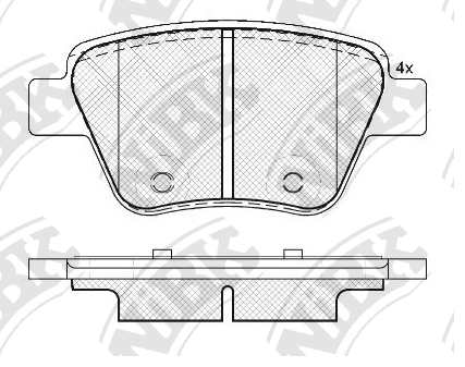 PN0550 NIBK Колодки тормозные VAG OCTAVIA/YETI/GOLF 6/JETTA 3/JETTA 04- задн.
