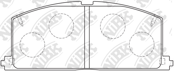 PN1077 NIBK Колодки тормозные TOYOTA COROLLA/CAMRY/CARINA 86- 1.3-2.0 перед.