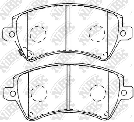 PN1224 NIBK Колодки тормозные TOYOTA COROLLA 02- 1.4 перед.