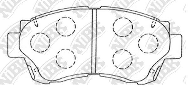 PN1228 NIBK Колодки тормозные TOYOTA CAMRY 92-96 перед.
