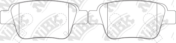 PN1239 NIBK Колодки тормозные задние TOYOTA ALPHARD 03-14 AVENSIS 03-08 COROLLA 04-09