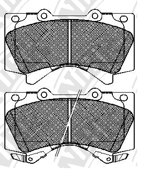 PN1541 NIBK Колодки тормозные передние LX450D/460/570 LAND CRUISER 200 NIBK