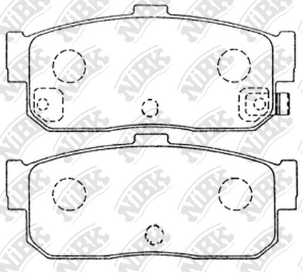 PN2224 NIBK Колодки тормозные NISSAN ALMERA 95-00 1.4-1.6/2.0 DIESEL задн.