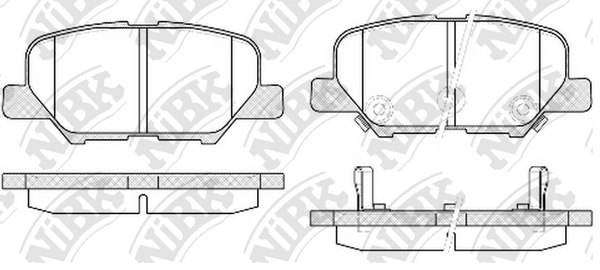 PN25003 NIBK Колодки тормозные MITSUBISHI/DA OUTLANDER 3/ASX/6 10- задн.