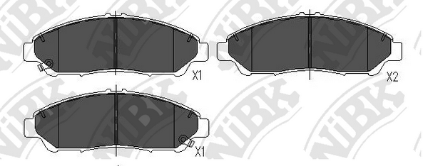 PN28001 NIBK Колодки тормозные передние