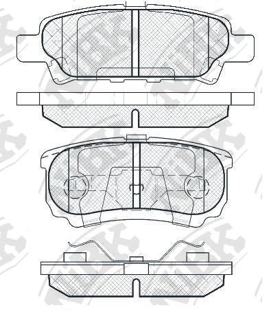 PN3502 NIBK Колодки тормозные MITSUBISHI LANCER/OUTLANDER 03- 1.3-2.4 задн.