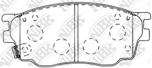 PN5483 NIBK Колодки тормозные DA 6 02- 1.8 перед.