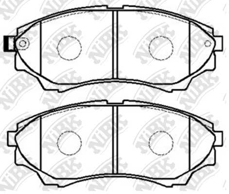 PN5800 NIBK Колодки тормозные FORD/DA RANGER/BT-50 99- перед.