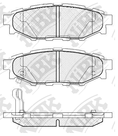 PN7501 NIBK Колодки тормозные SUBARU IMPREZA/LEGACY 05- задн.