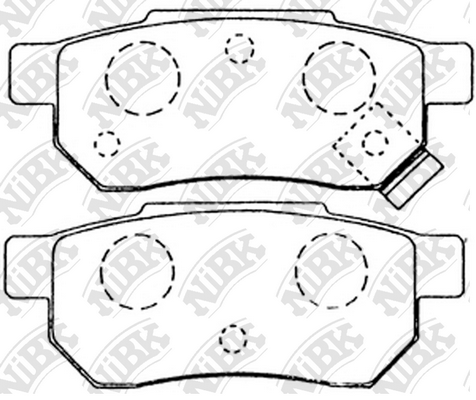PN8206 NIBK Колодки тормозные HONDA CIVIC/FIT/JAZZ 93- задн.