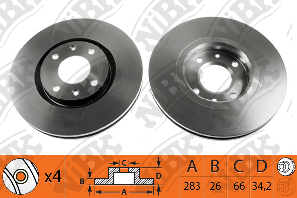 RN1151 NIBK Диск тормозной