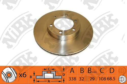 RN1435 NIBK Диск тормозной TOYOTA LAND CRUISER(J150) 10- перед.