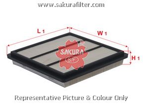 A1053 SAKURA Фильтр воздушный MITSUBISHI PAJERO 91- 2.4-3.0