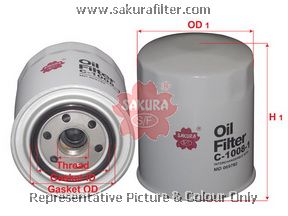 C10081 SAKURA Фильтр масляный Mitsubishi C10081 Sakura
