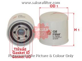 C1016 SAKURA Фильтр масляный HYUNDAI/KIA/DA/MITSUBISHI/NISSAN (W81180 OP617 OC205)