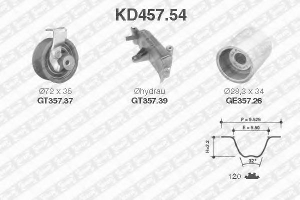 KD45754 SNR-NTN  audi a2a3a4, vw golfborapassat, skoda octavia 1.41.9tdi 98>