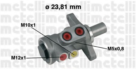 050448 METELLI Главный тормозной цилиндр