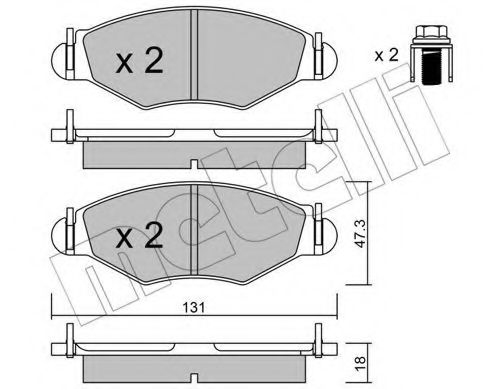 2202540 METELLI колодки тормозные дисковые, комплект