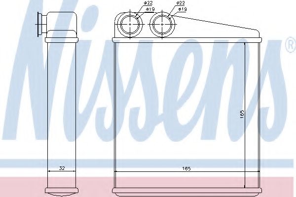 72206 NISSENS радиатор отопления салона nissan micra(k12)clio iii 1,0-1,5l 03