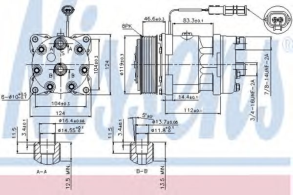 89459 NISSENS компрессор кондиционера