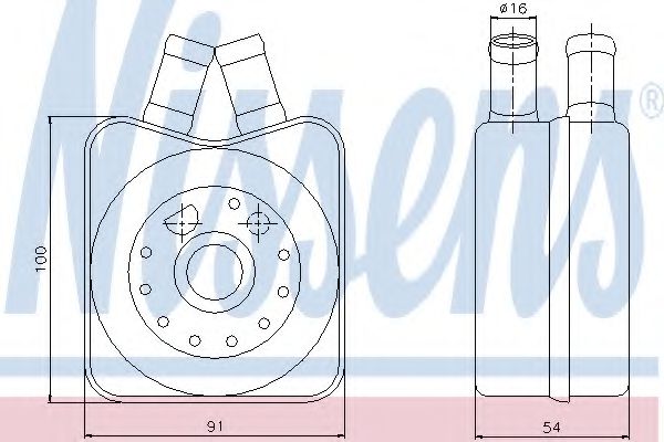 90607 NISSENS Радиатор масляный