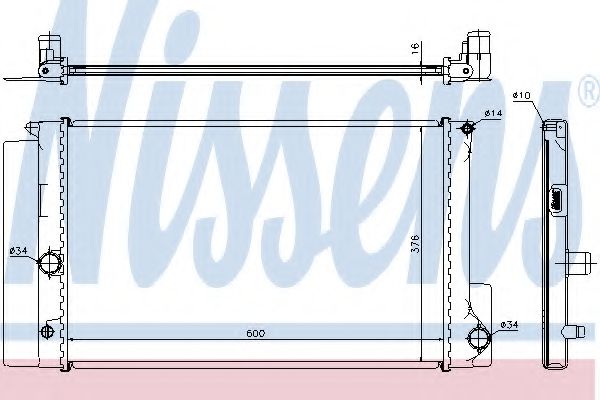 64692 NISSENS радиатор охлаждения