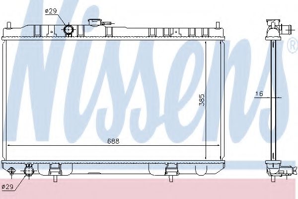 68751 NISSENS Радиатор NISSAN ALMERA(N16) 06- охлаждения