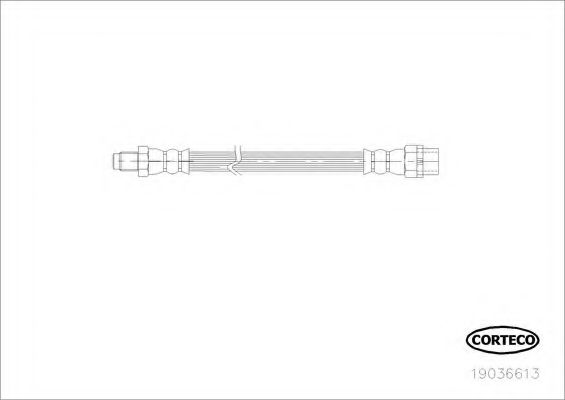 19036613 CORTECO Шланг тормозной BMW 1(E81)(F20)/3(E90)/X1(E84) 04- задн. (255мм)