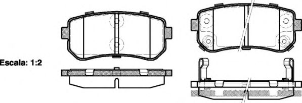 120902 REMSA колодки дисковые з. hyundai accent,kia rio 1.4i1.6i 16v1.5crdi 05>