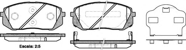 130202 REMSA Колодки тормозные HYUN/KIA IX35/SPORTAGE 10- перед.